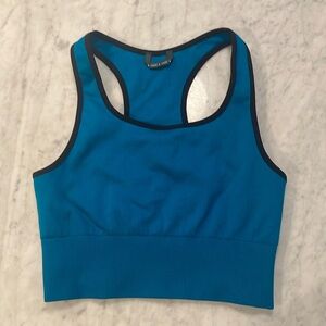 Oiselle Super Seamless Racerback Bra, Small, Blue, only worn twice!